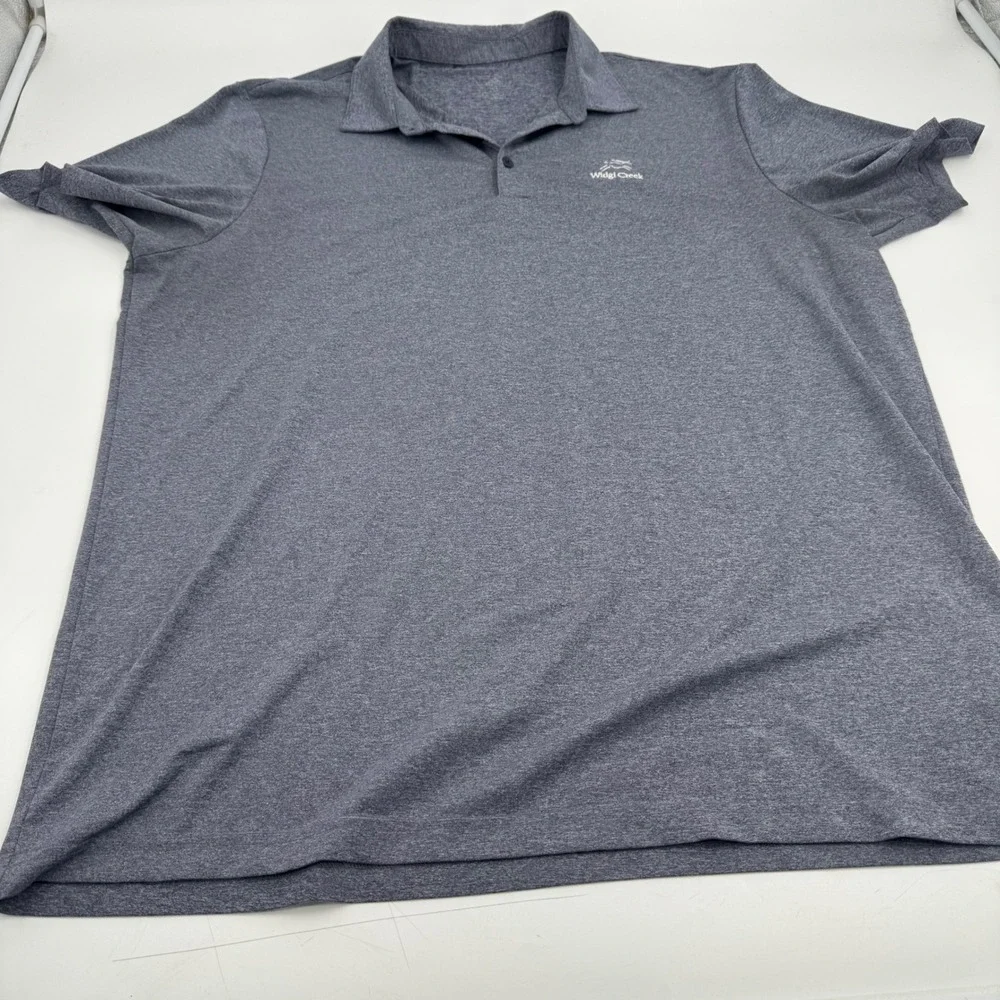 Adidas Widgi Creek Golf Polo‎ Shirt Mens Gray Short Sleeve Athletic Casual